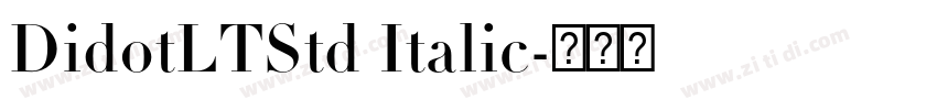 DidotLTStd Italic字体转换